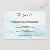 Waterverf lichtblauwe trouwgegevens invoegen kaart (Voorkant)