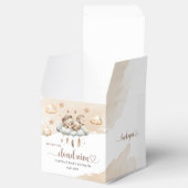 Waterverf lichtbruin beige wolk negen teddybeer bedankdoosjes (Geopend)