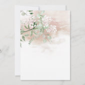 Waterverf lichte en luchtige bruidsjurk douche kaart (Achterkant)