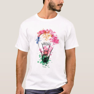 Waterverf Lichte lamp T-shirt