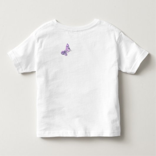 Waterverf Lichte Paarse Butterflies Kinder Shirts (Achterkant)