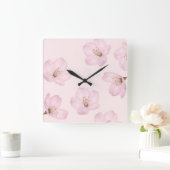 Waterverf Lichte roze Cherry Blossom Wall klok (Huis)