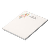 Waterverf Lichtgele Bloemennota van Docent Notitieblok (Linkerzijde)