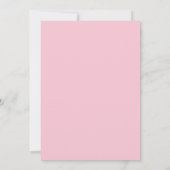 Waterverf lichtroze lint babyshower kaart (Achterkant)