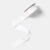 Waterverf lichtroze strikken grosgrain lint (Achterkant)