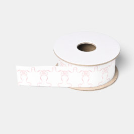 Waterverf lichtroze strikken grosgrain lint