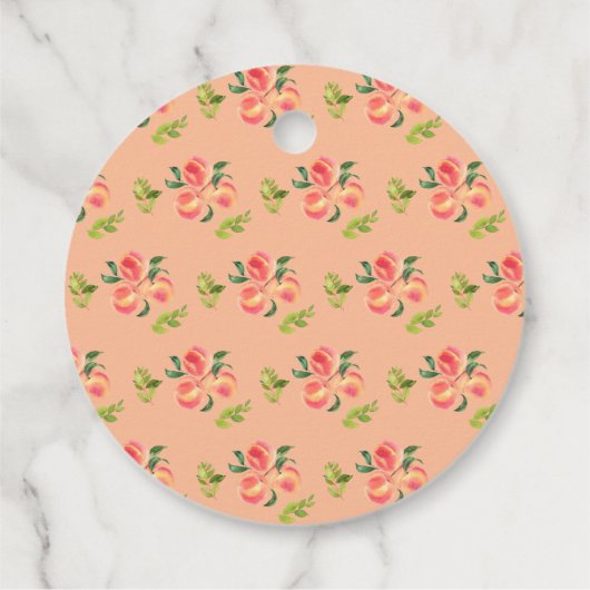 Waterverf lief klein perzik modern dank u bedankjes labels (Achterkant)