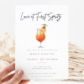 Waterverf liefde bij eerste Spritz Vrijgezellenfee Kaart