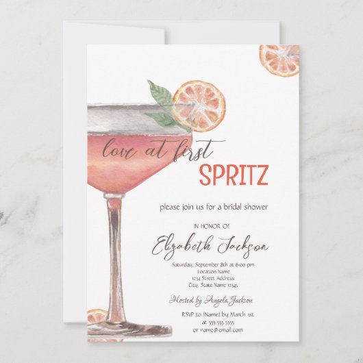 Waterverf Liefde bij First Spritz Kaart (Voorkant)