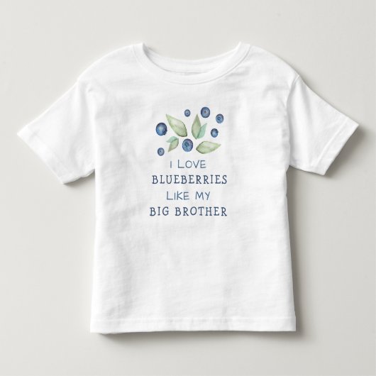 Waterverf Liefde Blauwe bessen  Kinder Shirts (Voorkant)