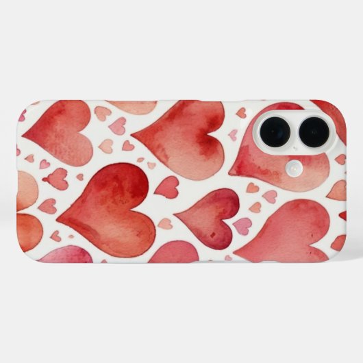 Waterverf Liefde Harten Case-Mate iPhone Case (Achterkant (horizontaal))
