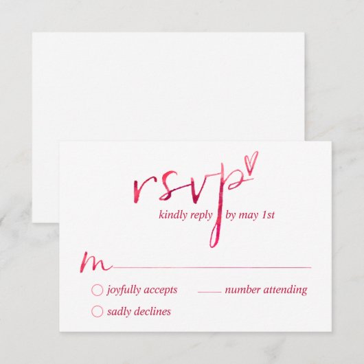 Waterverf liefde is liefde gay RSVP-kaarten RSVP Kaartje (Voorkant / Achterkant)