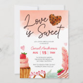 Waterverf liefde is zoet Vrijgezellenfeest Kaart (Voorkant)