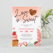 Waterverf liefde is zoet Vrijgezellenfeest Kaart (Staand voorkant)