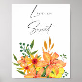 Waterverf liefde voor bloemen is lief om te trakte poster (Voorkant)