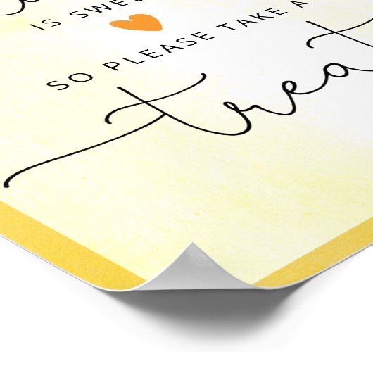 Waterverf - liefde voor zonnebloemen is lief en je poster (Hoek)