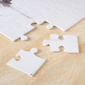 Waterverf liefdeskoppel rode paraplu legpuzzel (Zijkant)