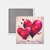 Waterverf Liefdesmagneet: Verspreid de Liefde Deze Magneet (Voorkant / Achterkant)