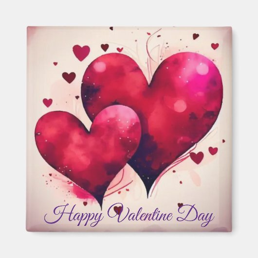 Waterverf Liefdesmagneet: Verspreid de Liefde Deze Magneet (Voorkant)