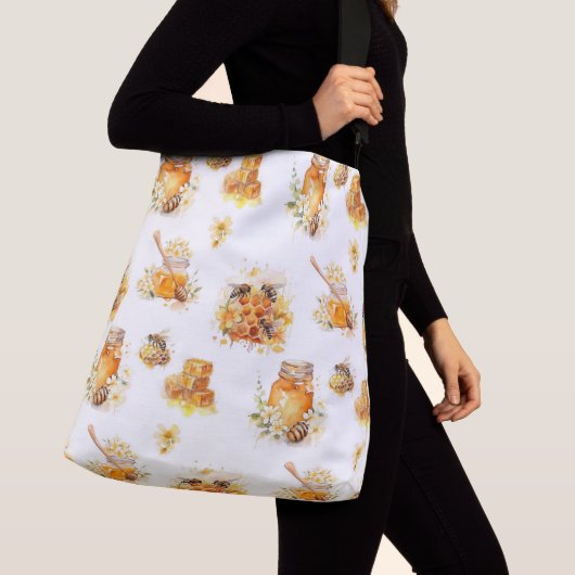 Waterverf lieve honing crossbody tas (Dichtbij)