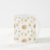 Waterverf lieve honing matglas koffiemok (Voorkant rechts)