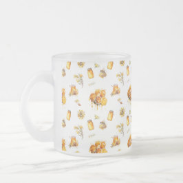 Waterverf lieve honing matglas koffiemok