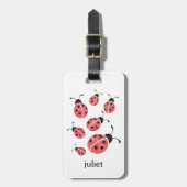 Waterverf lieveheersbeestje Bagagelabel (Voorkant verticaal)