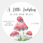 Waterverf lieveheersbeestje is onderweg! baby show ronde sticker (Voorkant)