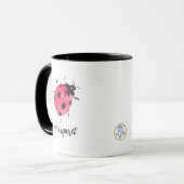 Waterverf lieveheersbeestje met de hand geïllustre mok (Voorkant links)