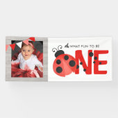 Waterverf lieveheersbeestje oh wat leuk een fotofe spandoek (Horizontaal)