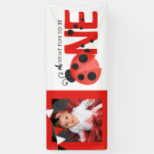 Waterverf lieveheersbeestje oh wat leuk een fotofe spandoek (Verticaal)