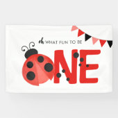 Waterverf lieveheersbeestje oh wat leuk om één fee spandoek (Horizontaal)