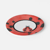 Waterverf lieveheersbeestje papieren bordje (Gekanteld)