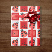 Waterverf lieveheersbeestje partij inpakpapier