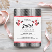 Waterverf lieveheersbeestje verjaardagsfeestje uit kaart