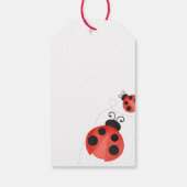 Waterverf lieveheersbeestje verjaardagsgunst cadea cadeaulabel (Achterkant)