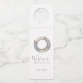 Waterverf Life Preserver Beach House Flessenhanger (Voorkant)