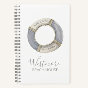 Waterverf Life Preserver Beach House Notitieboek