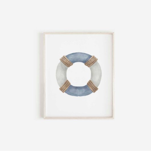 waterverf  Life Preserver print