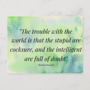 Waterverf Life Quote Stupidity Intelligence Briefkaart