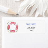 Waterverf Lifebuoy - Retouradreslabel Etiket (Insitu)