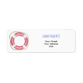 Waterverf Lifebuoy - Retouradreslabel Etiket (Voorkant)