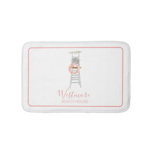 Waterverf Lifeguard stoel Beach House Badmat
