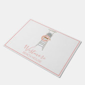 Waterverf Lifeguard stoel Beach House Deurmat (Schuin)