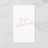 Waterverf Lifeguard stoel Beach House Visitekaartje (Achterkant)