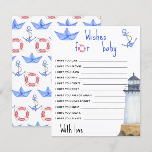 Waterverf Lighthouse - Wensen voor baby