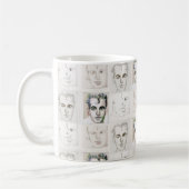 Waterverf lijntekening van mannen koffiemok (Links)