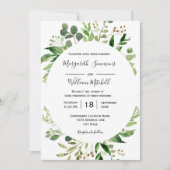 Waterverf lijst  bruiloft zomerweddenschap kaart (Voorkant)