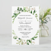 Waterverf lijst  bruiloft zomerweddenschap kaart (Staand voorkant)