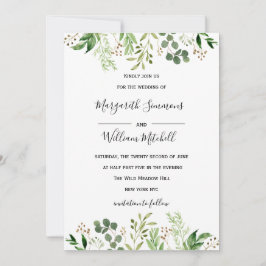 Waterverf lijst  bruiloft zomerweddenschap save the date